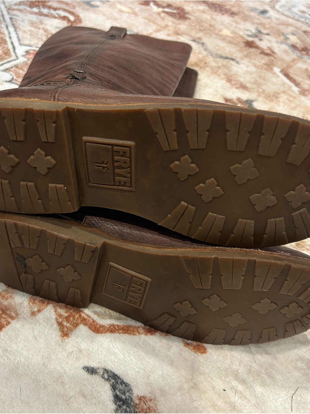 Frye Brown Leather Tall Riding Boots - Picture 2 of 5